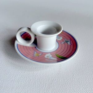 Vintage 1980s Candle Stick Holder Calla Lily